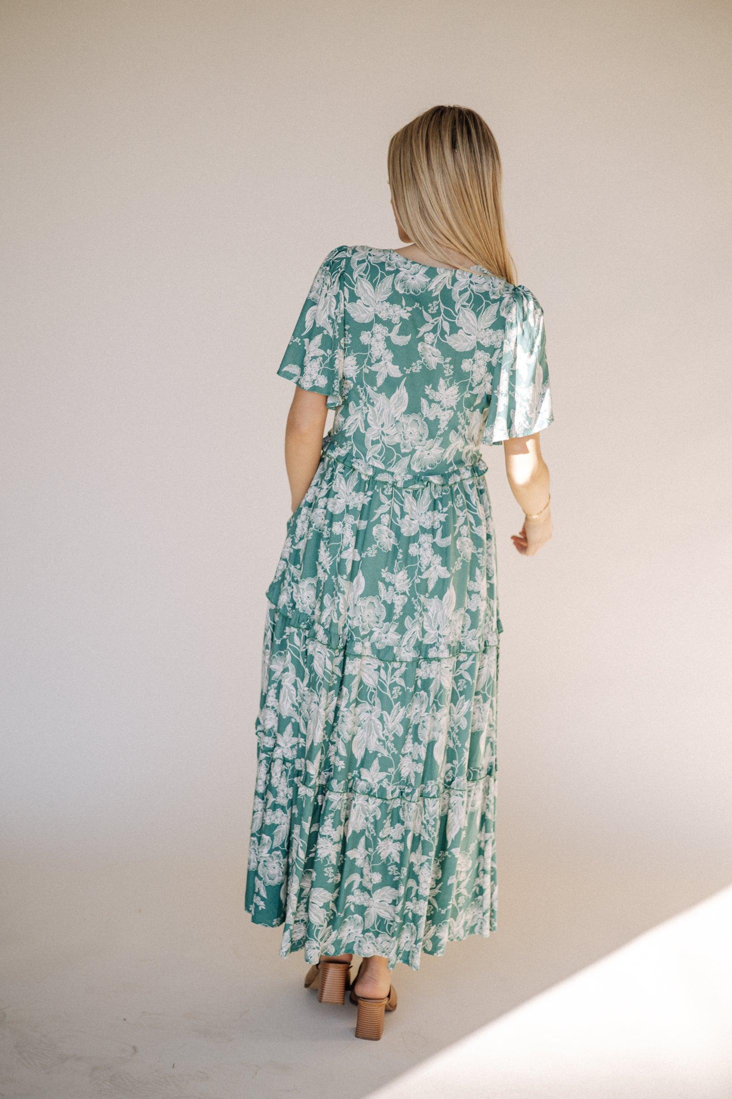 Uma Maxi Dress in Turquoise