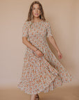 Trish Dress in Taupe Floral