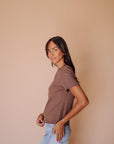 Marlee Bamboo Top in Brown