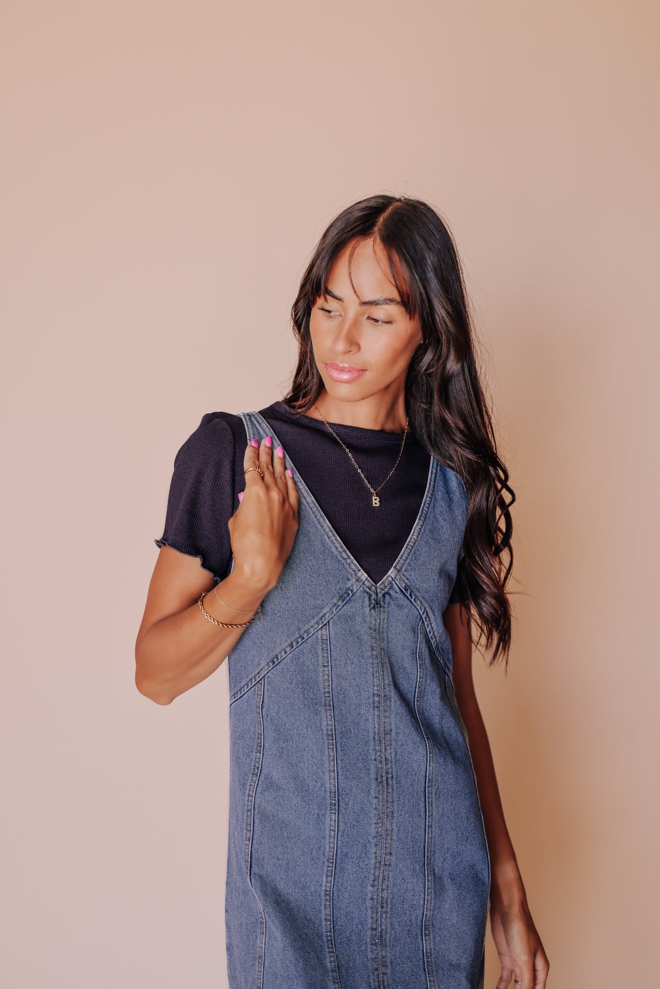 FEHRNVI 90 s Babe Denim Overall Dress L