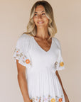 Sicily Embroidered Midi Dress - My Pampered Life Seattle