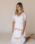 Sicily Embroidered Midi Dress - My Pampered Life Seattle