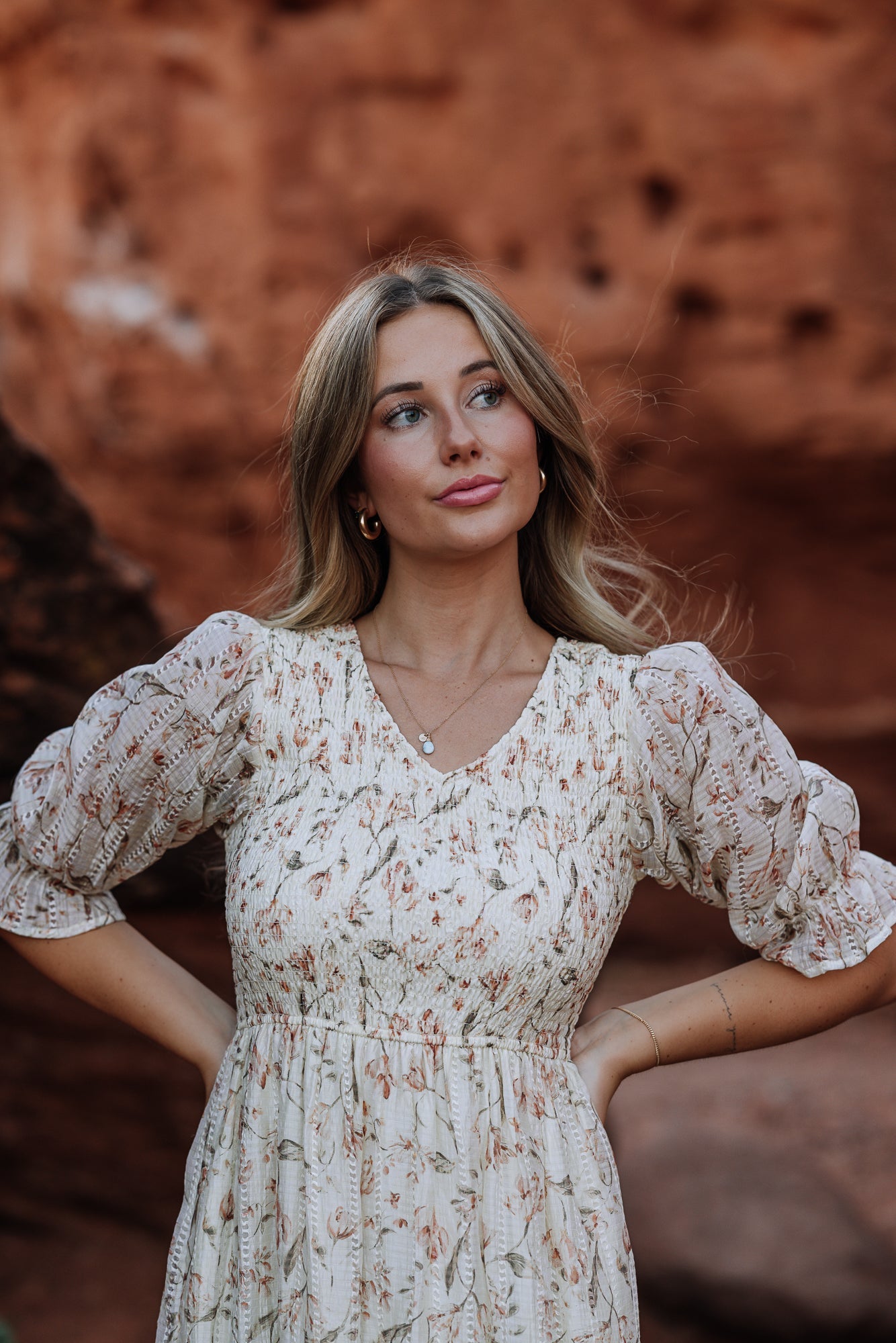 Flying Tomato Cypress Midi Dress in Ivory