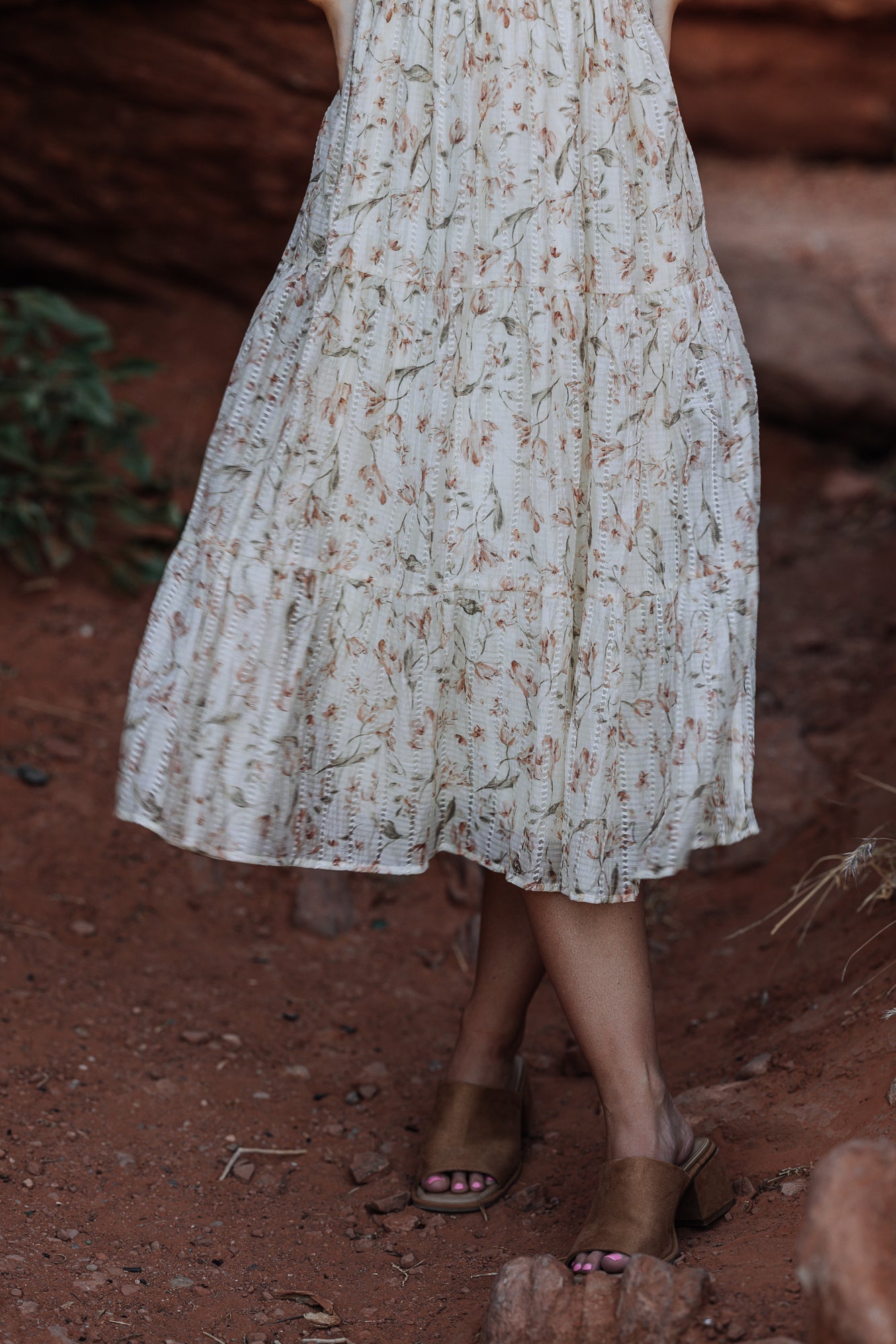 Flying Tomato Cypress Midi Dress in Ivory