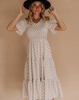 Tayla Linen Dress in Taupe