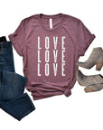 Love Love Love Valentine's Graphic Tee