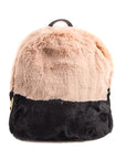 Mini Two Toned Furry Backpack