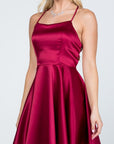 La Scala Satin Fit Flare Dress