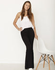 Drawstring Ruffle Wide Leg Pants