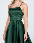 La Scala Satin Fit Flare Dress