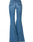 O2 Denim High Waisted Wide Mermaid Flare Denim Jeans