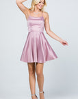 La Scala Satin Fit Flare Dress