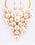 Mix Pearls Statement Necklace Set