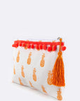 Pineapple Pompom Canvas Pouch