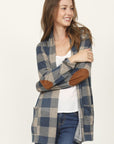 Checkered Elbow Patch Cardigan