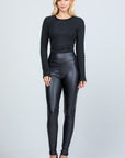 La Scala High Waist PU Leather Leggings