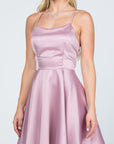 La Scala Satin Fit Flare Dress