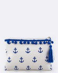 Anchor PomPom Canvas Pouch