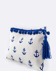 Anchor PomPom Canvas Pouch