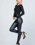 La Scala High Waist PU Leather Leggings