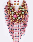 Head Turner Statement Mix Pearl Layer Necklace Set