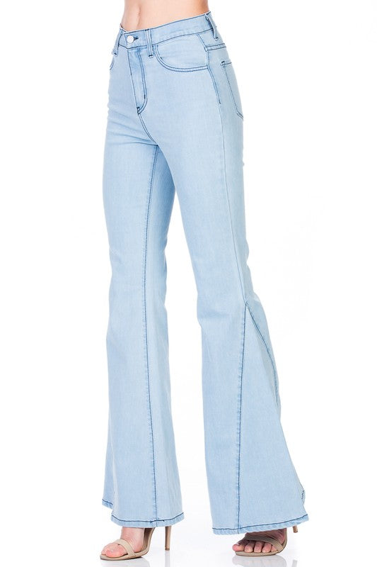 O2 Denim High Waist Denim flare Wide Leg bell bottom jeans