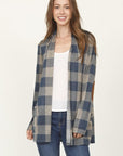 Checkered Elbow Patch Cardigan