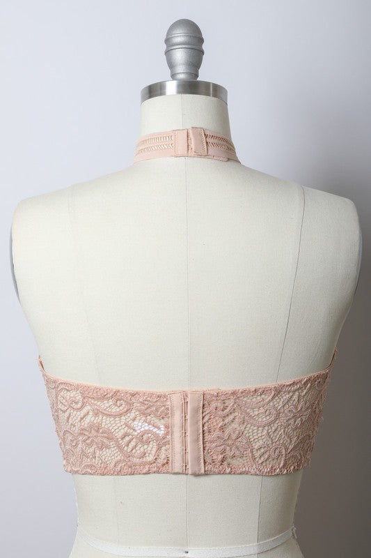 Leto Accessories | High Neck Mesh Choker Bralette