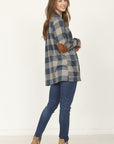 Checkered Elbow Patch Cardigan