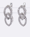 Linked CZ Hoop Earrings