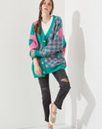 Jade By Jane Checkered Oversized Sweater