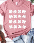 Distressed Clover Grid Graphic Tee