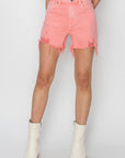 RISEN High Rise Distressed Denim Shorts