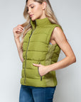 Snobbish Zip Up Turtleneck Vest with Pockets