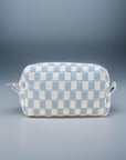 Zenana Checkered Pattern Knitted Cosmetic Pouch