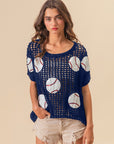 BiBi Baseball Patch Short Sleeve Net Cover-Up