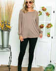 e Luna PLUS Solid Loose Fit Top