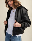 Reversible All Weather Fur Lined Bomber Jacket