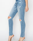 Risen Full Size High Rise Knee Distressed Skinny Jeans