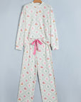 Sugarplum Christmas Patchwork Pajama Set — White