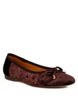 Buckrose Velvet Bow Ballerinas