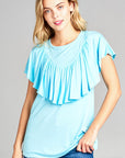 Solid Ruffle Detail Top - Online Only - My Pampered Life Seattle