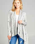 e Luna PLUS Distressed Cascade Cardigan