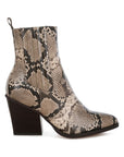 Cornus Snake Print Ankle Boots