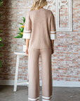 First Love Contrast Ribbed Knit Pants