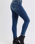 Judy Blue Full Size Mid-Rise Waist Skinny Jeans with Pockets