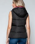 Snobbish Snap and Zip Closure Hooded Vest