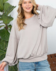 e Luna Big Puffy Sleeves Sweatshirt