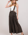 SAGE + FIG Full Size Wide Strap Wide Leg Overalls