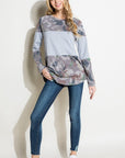 e Luna Floral Mixed Terry Tunic